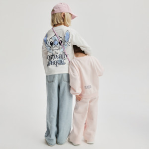 Bluza Lilo i Stitch - 80 (9-12 m.) - pastelowy róż - dziewczynki - Reserved - 921HV-03X