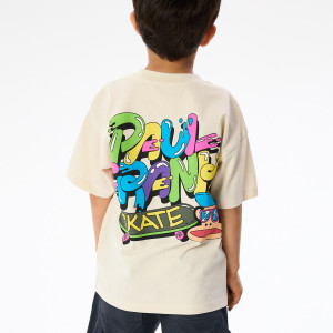 T-shirt z nadrukiem PAUL FRANK - 152 (11 lat) - beżowy - chłopcy - Reserved - 922IX-08X