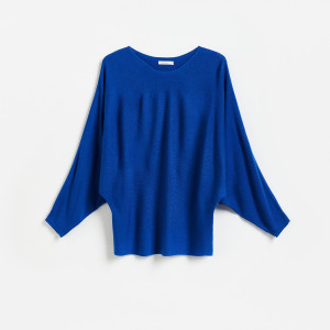 Sweter z kimonowym rękawem - S - niebieski - damska - Reserved - 922KL-57X
