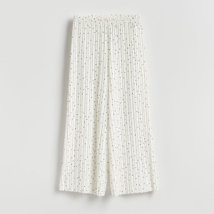 Wzorzyste spodnie - L - biały - damska - Reserved - 925HS-00X