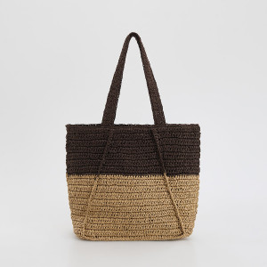 Pleciona torebka handmade - ONE SIZE - wielobarwny - damska - Reserved - 928CM-MLC