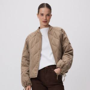 Kurtka z ozdobnymi wiązaniami - XL - beżowy - damska - Reserved - 930JM-08X