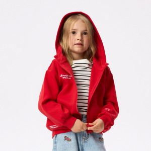 Bluza dresowa z napisem - 158/164 (12-13 lat) - czerwony - dziewczynki - Reserved - 932KB-33X
