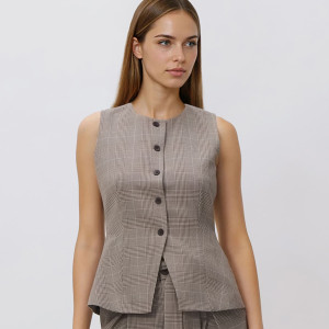 Kamizelka w kratę - M - wielobarwny - damska - Reserved - 933HU-MLC