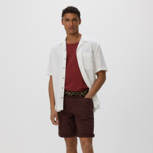 Szorty regular fit - S - bordowy - męska - Reserved - 9376N-83X