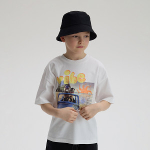 T-shirt z nadrukiem - 158 (12 lat) - biały - chłopcy - Reserved - 943HR-00X