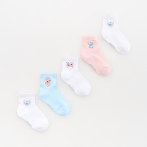 Skarpetki Lilo i Stitch 5 pack - 19/21 - biały - dziewczynki - Reserved - 943KQ-00X
