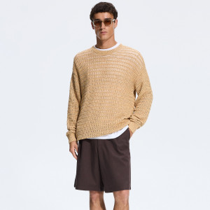 Szorty loose fit z lyocellem - L - ciemnobrązowy - męska - Reserved - 9448N-89X