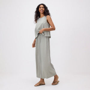 Luźne spodnie z modalem - L - jasnozielony - damska - Reserved - 946JJ-07X