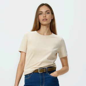 T-shirt regular - XXL - kremowy - damska - Reserved - 951ED-02X