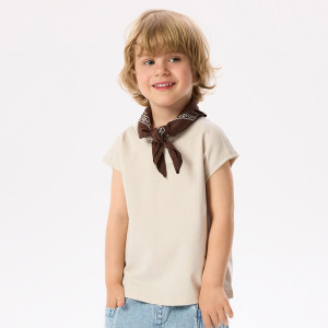 Bawełniany t-shirt bez rękawów - 86 (12-18 m.) - beżowy - chłopcy - Reserved - 953IX-08X
