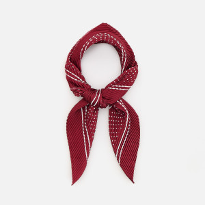 Wzorzysta apaszka - ONE SIZE - burgundowy - damska - Reserved - 954KR-53X