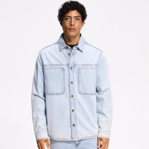 Jeansowa koszula regular fit - L - niebieski - męska - Reserved - 955KH-05J