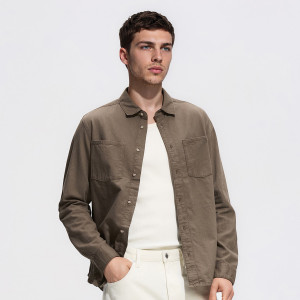 Jeansowa koszula regular fit - S - brązowy - męska - Reserved - 956KH-98J