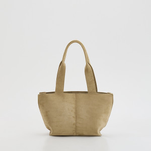 Torebka z imitacji zamszu - ONE SIZE - beżowy - damska - Reserved - 957CM-80X