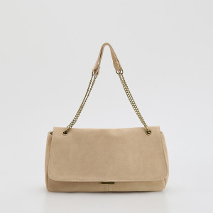 Zamszowa torebka na ramię - ONE SIZE - beżowy - damska - Reserved - 959CM-08X