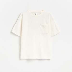 Bawełniany t-shirt - 146 (10 lat) - biały - chłopcy - Reserved - 966HR-00X