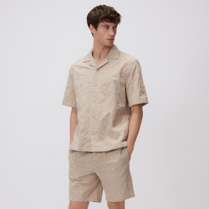 Szorty regular fit - M - kremowy - męska - Reserved - 9769N-02X