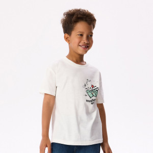 Bawełniany t-shirt 3 pack - 140 (9 lat) - złamana biel - chłopcy - Reserved - 976IS-01X