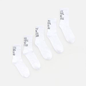 Skarpetki 5-pack - 25/27 - biały - dziewczynki - Reserved - 976KN-00X