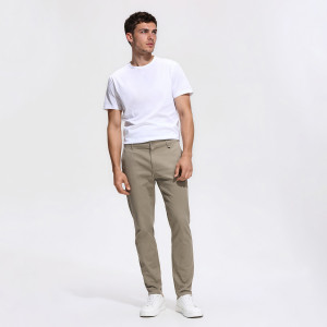 Spodnie chino slim fit - 31/32 - beżowy - męska - Reserved - 9776N-80X