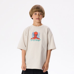 T-shirt Spider-Man - 122 (6-7 lat) - jasnoszary - chłopcy - Reserved - 978IX-09X