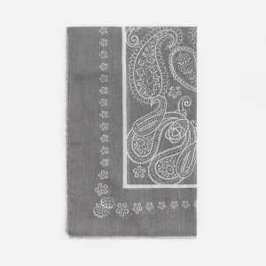 Chusta z dodatkiem wiskozy - ONE SIZE - ciemnoszary - damska - Reserved - 980KR-90X