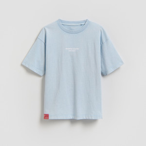 Bawełniany t-shirt - 134 (8 lat) - niebieski - chłopcy - Reserved - 983IS-55X