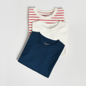 Bawełniany t-shirt 3 pack - 170 (13-14 lat) - czerwony - chłopcy - Reserved - 986IS-33X