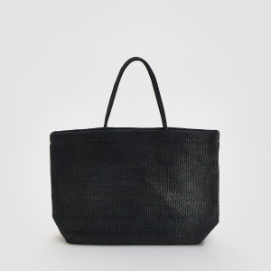 Pleciona torebka handmade - ONE SIZE - czarny - damska - Reserved - 987CM-99X
