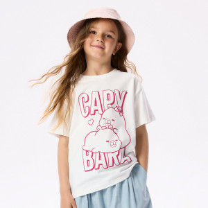 T-shirt Kapibara CapyFun - 164 (13 lat) - złamana biel - dziewczynki - Reserved - 996HT-01X