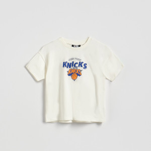 T-shirt New York Knicks NBA - 116 (5-6 lat) - złamana biel - chłopcy - Reserved - 998IX-01X
