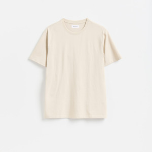T-shirt regular z bawełny - XL - beżowy - męska - Reserved - 999HL-08X