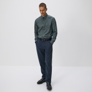Spodnie chino slim z wiskozą - 36 - granatowy - męska - Reserved - QF165-59X