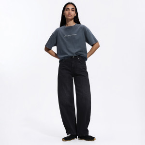 Jeansy barrel leg - 46 - czarny - damska - Reserved - TJ024-99J