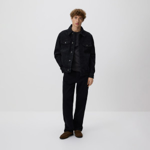 Jeansy straight fit - 34/32 - czarny - męska - Reserved - TU886-99J