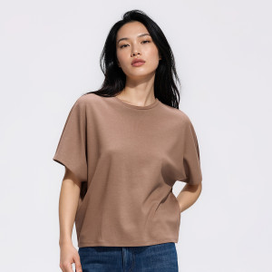 T-shirt oversize - XL - brązowy - damska - Reserved - VI105-84X