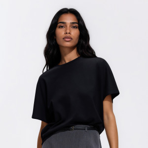 T-shirt oversize - L - czarny - damska - Reserved - VI105-99X