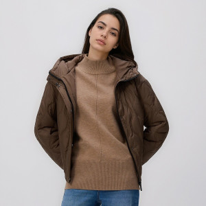 Pikowana kurtka - XS - oliwkowy - damska - Reserved - WM892-81X