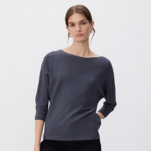 Sweter z wiskozą - S - ciemnoszary - damska - Reserved - YT257-90M