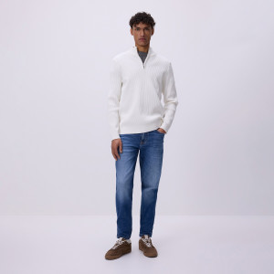 Jeansy skinny z efektem sprania - 29 - niebieski - męska - Reserved - YV151-55J