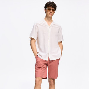 Szorty chino regular - L - różowy - męska - Reserved - YV157-38X