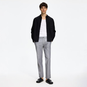Spodnie chino slim fit - L - ciemnoszary - męska - Reserved - YV372-90M