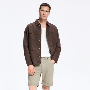 Jeansowe szorty slim fit - 34 - zielony - męska - Reserved - YV425-07J
