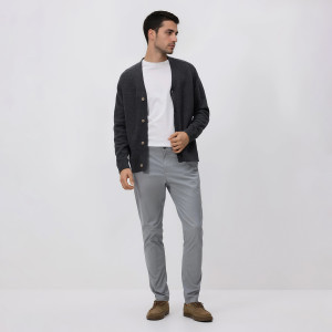Spodnie chino slim fit - 30 - jasnoszary - męska - Reserved - YV905-09X
