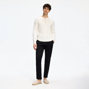 Spodnie chino slim fit - 29 - czarny - męska - Reserved - YV905-99X