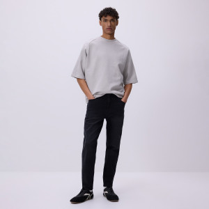 Jeansy carrot slim z efektem sprania - 30 - czarny - męska - Reserved - YW482-99J