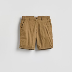 Bawełniane szorty chino - L - beżowy - męska - Reserved - YW485-80X