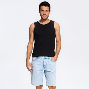 Jeansowe szorty slim fit - 32 - niebieski - męska - Reserved - YW550-05J