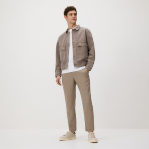 Spodnie z lyocellu - L - brązowy - męska - Reserved - YW688-84X